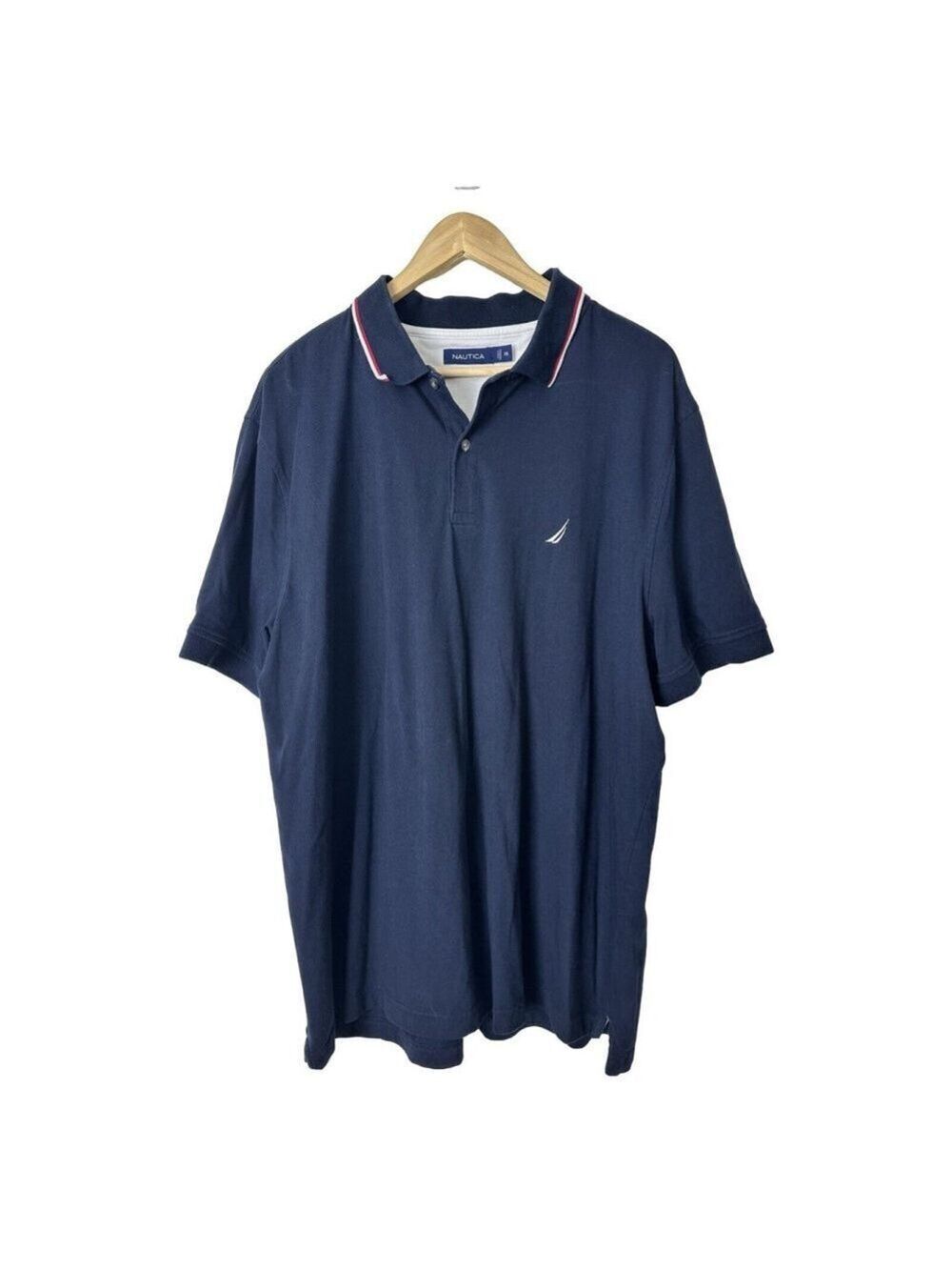 Nautica Men's Polo Shirt Navy 2XL Blue Casual Short Sleeve Golf Performance Logo